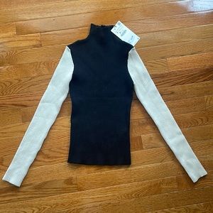 Color block turtleneck